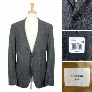 NWT Billy Reid $795 Walton Blazer Gray Herringbone 42R Wool Silk Sport Coat USA